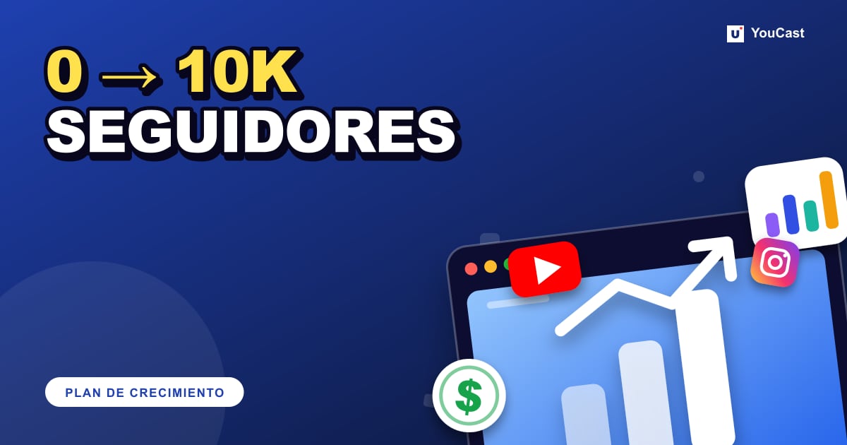 Portada con el titular «0 → 10K SEGUIDORES»