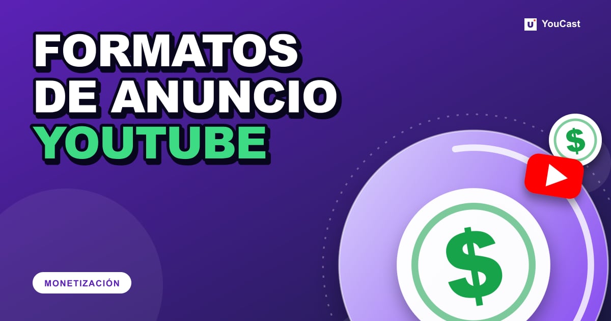 Portada con el titular «FORMATOS DE ANUNCIO YOUTUBE»