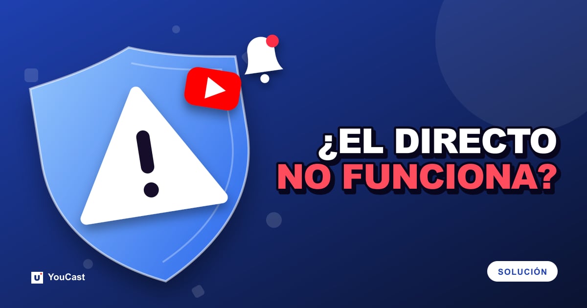 La transmisión de YouTube no funciona: pasos de solución de problemas de YouTube Portada con el titular «¿EL DIRECTO NO FUNCIONA?»