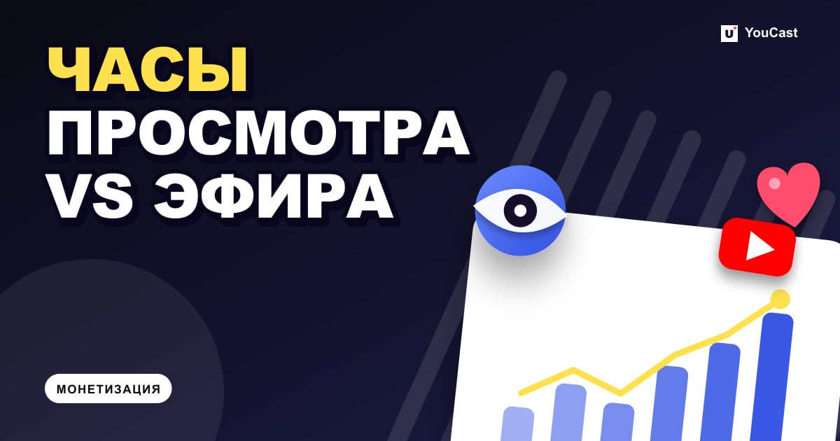 Обложка с заголовком «ЧАСЫ ПРОСМОТРА VS ЭФИРА»