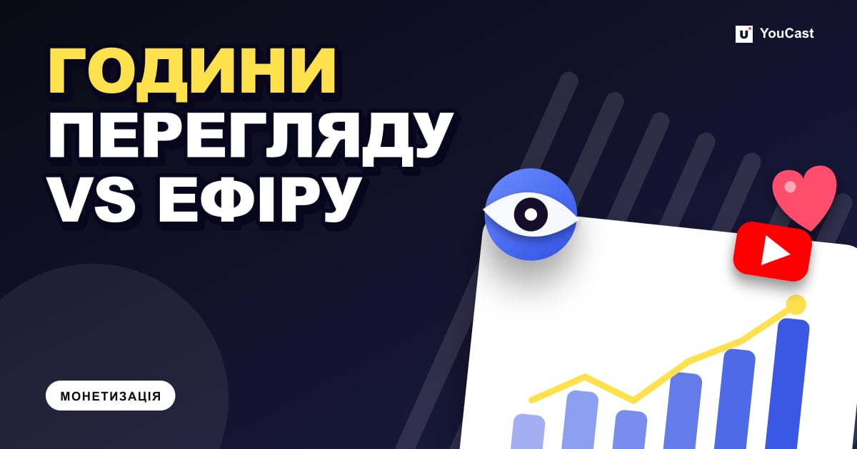 Обкладинка із заголовком «ГОДИНИ ПЕРЕГЛЯДУ VS ЕФІРУ»