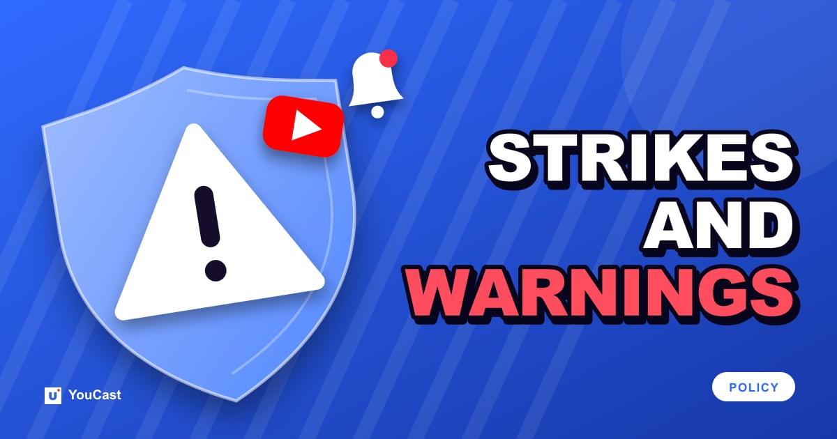 Cover graphic with the headline "STRIKES AND WARNINGS" and a warning triangle