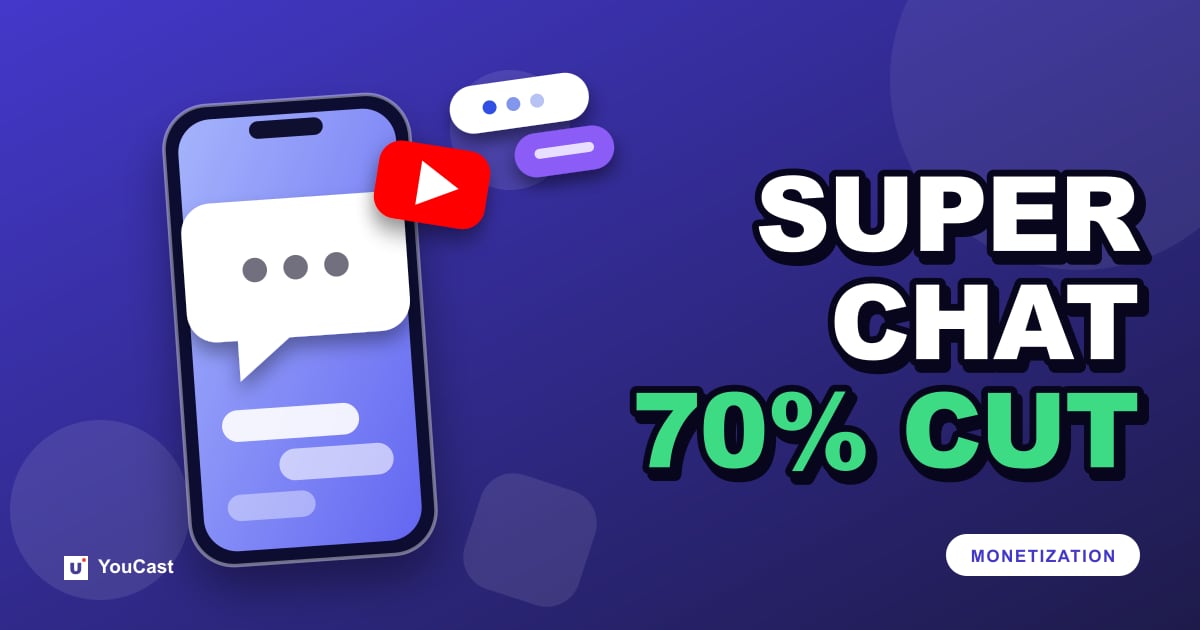 Cover graphic with the headline "SUPER CHAT 70% CUT" and a chat bubble
