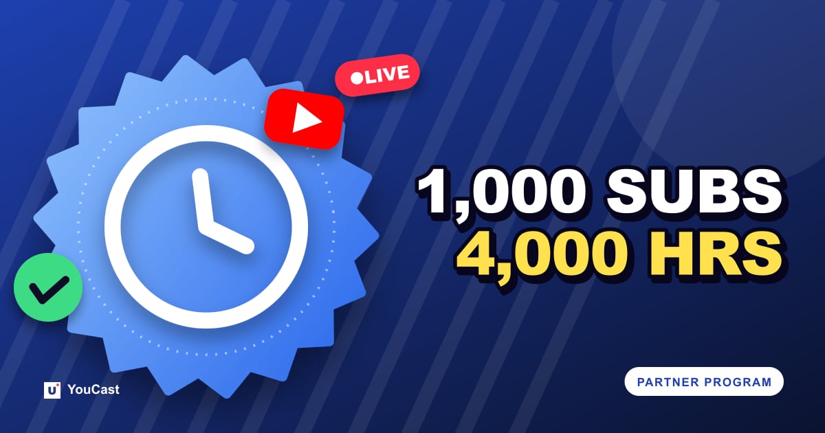 Cover graphic with the headline "1,000 SUBS 4,000 HRS" and a clock